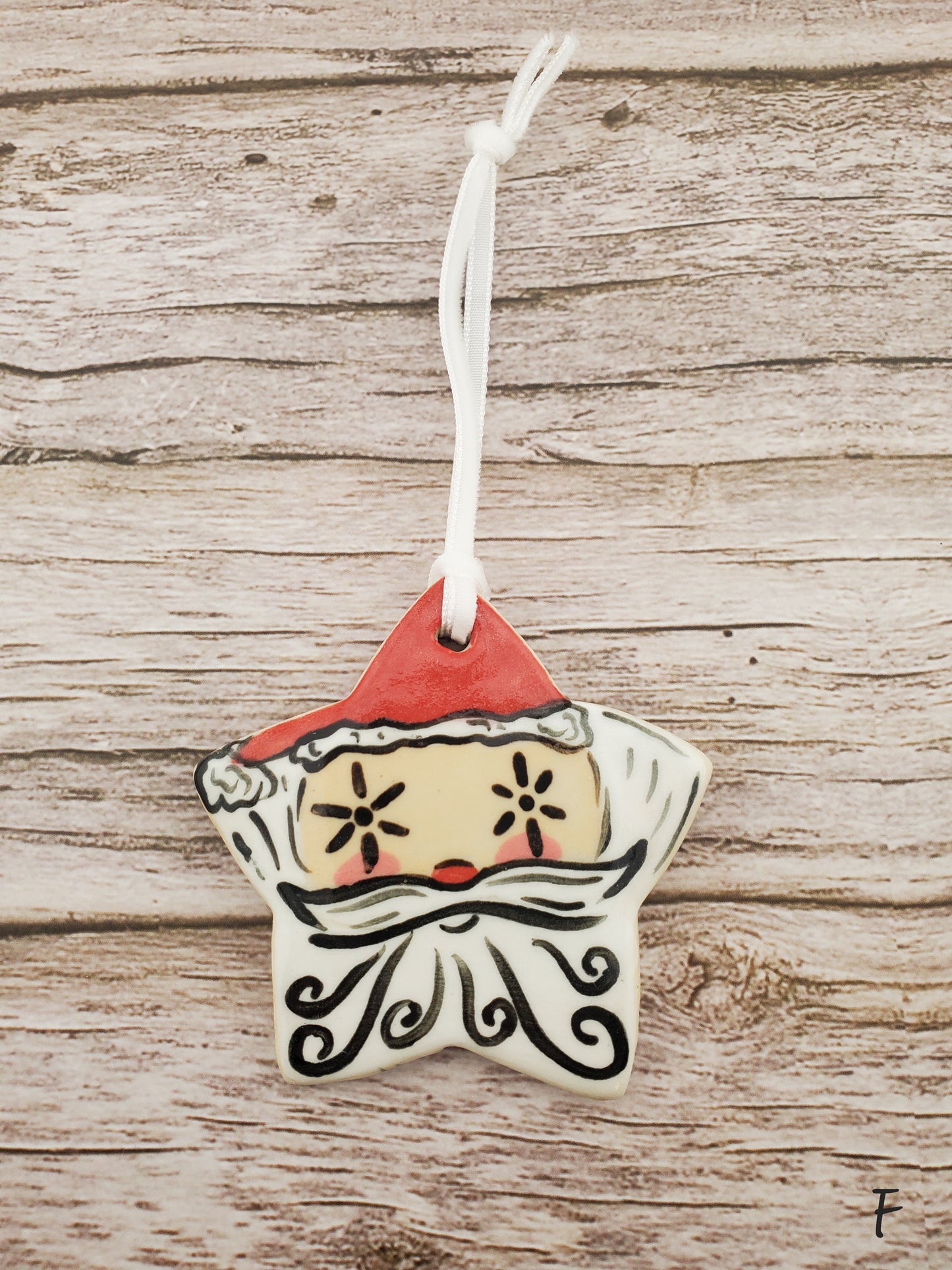 Holt Howard Inspired Starry Eyed Santa Ornament