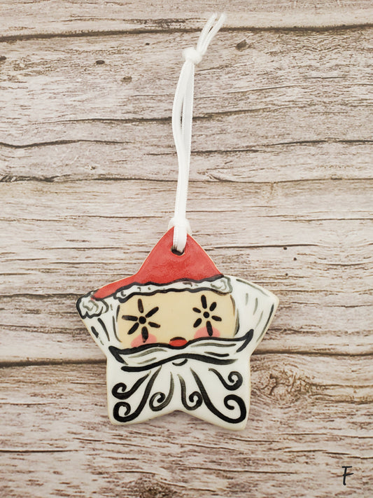Holt Howard Inspired Starry Eyed Santa Ornament
