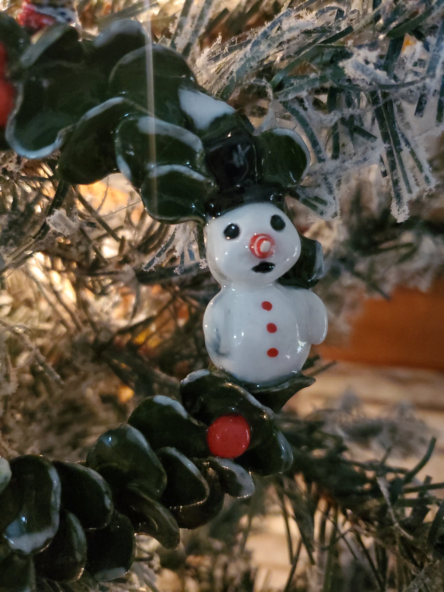 Snowman wreath ornament