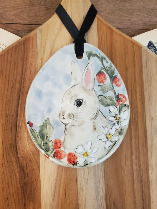Bunny and strawberries