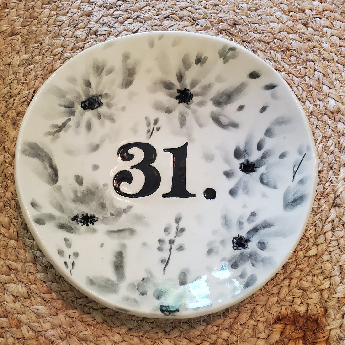 31 Floral bowl (warped)