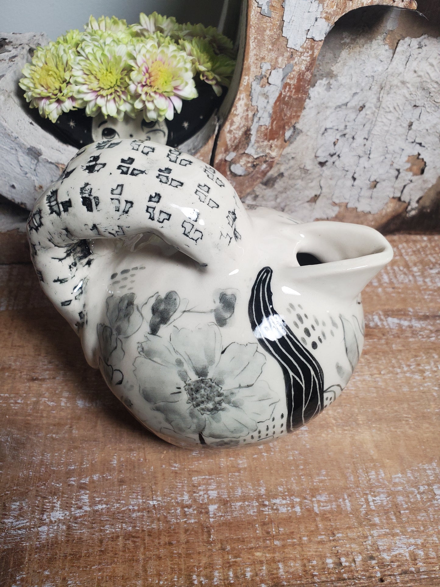 Small floral teapot