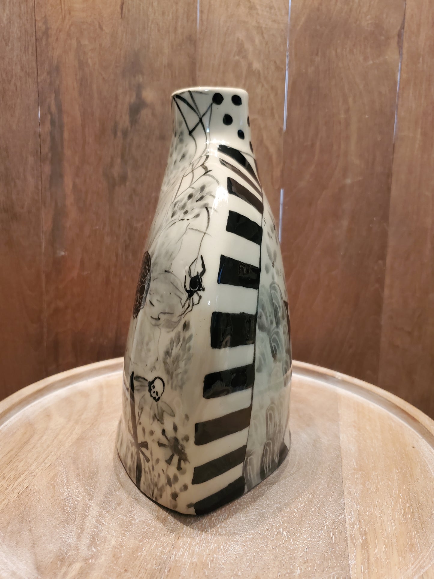 Double Sided Black and White Vase