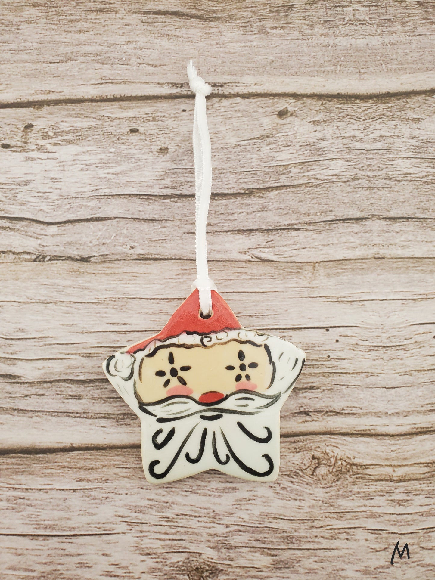 Holt Howard Inspired Starry Eyed Santa Ornament