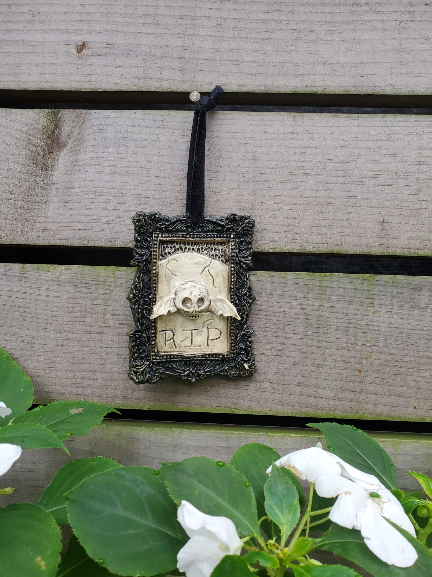 Framed Skull Ornament