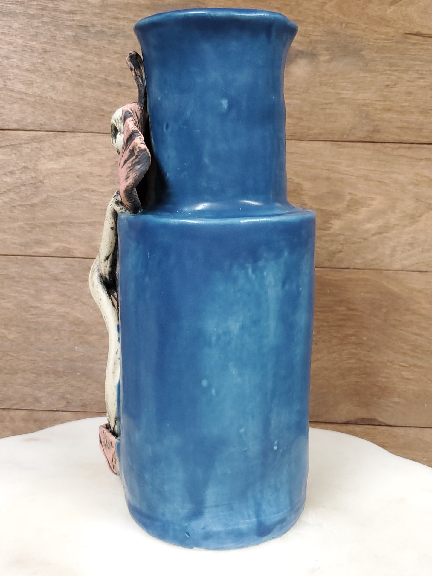 Handmade Skull and flowers Vase