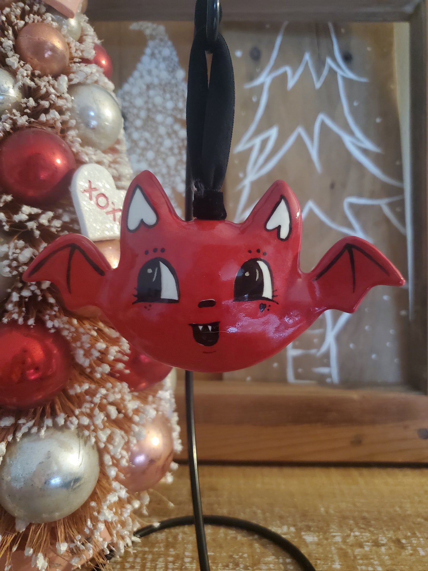 Johanna Parker Inspired Valentine Bat Ornament