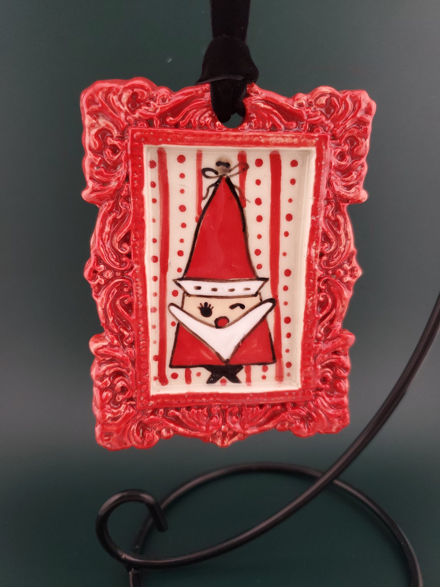 Framed Holt Howard Inspired Christmas Ornament