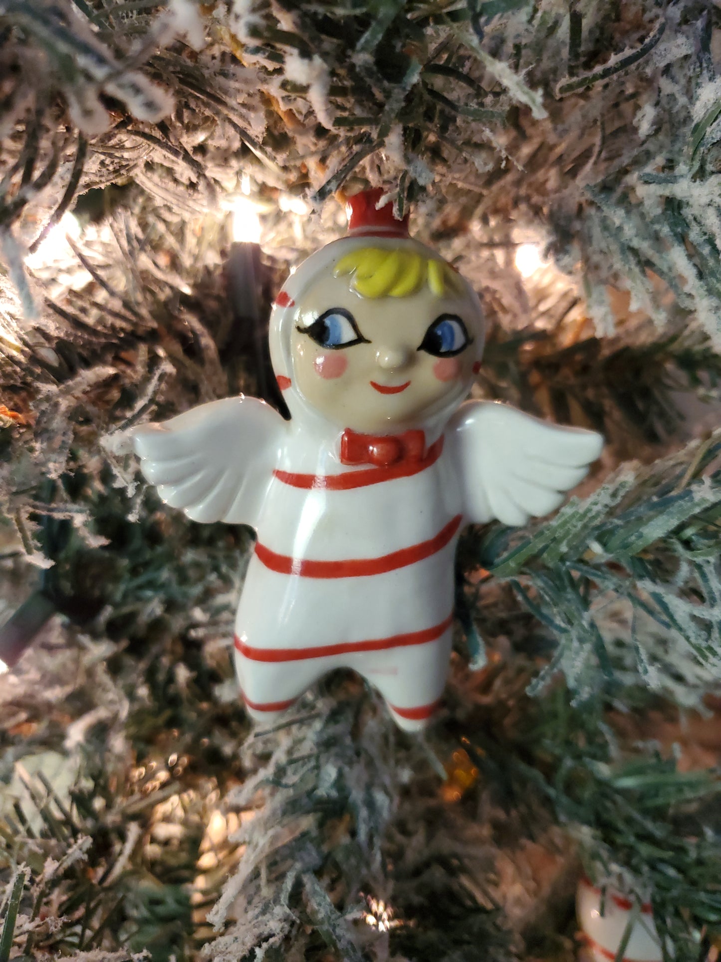 HH inspired Peppermint Angel ornament