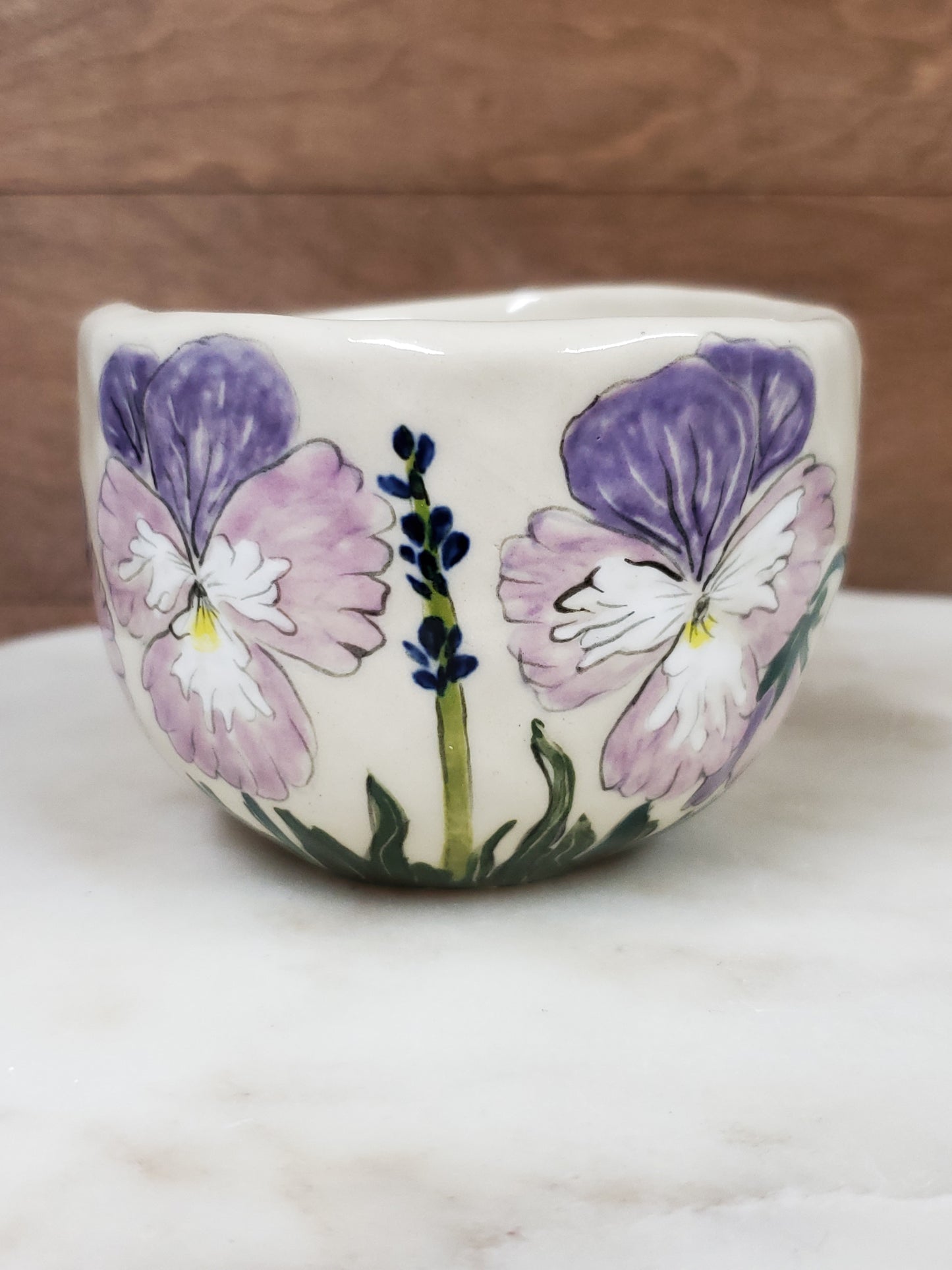 Pansies trinket bowl