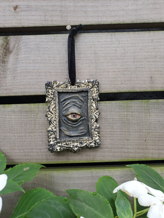 Framed Spooky Eye Halloween Ornament
