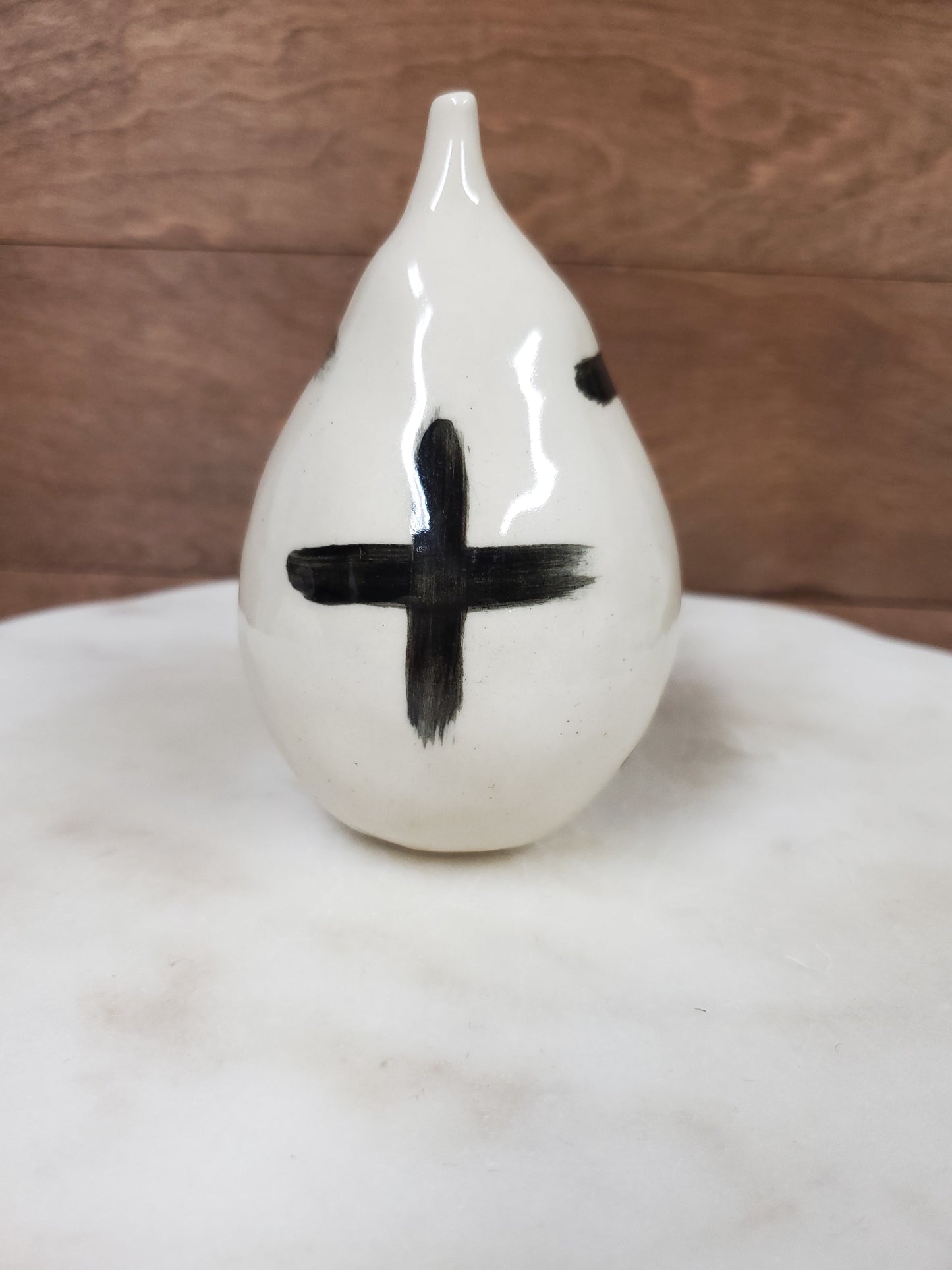 Handmade Ceramic Swiss Cross Pear
