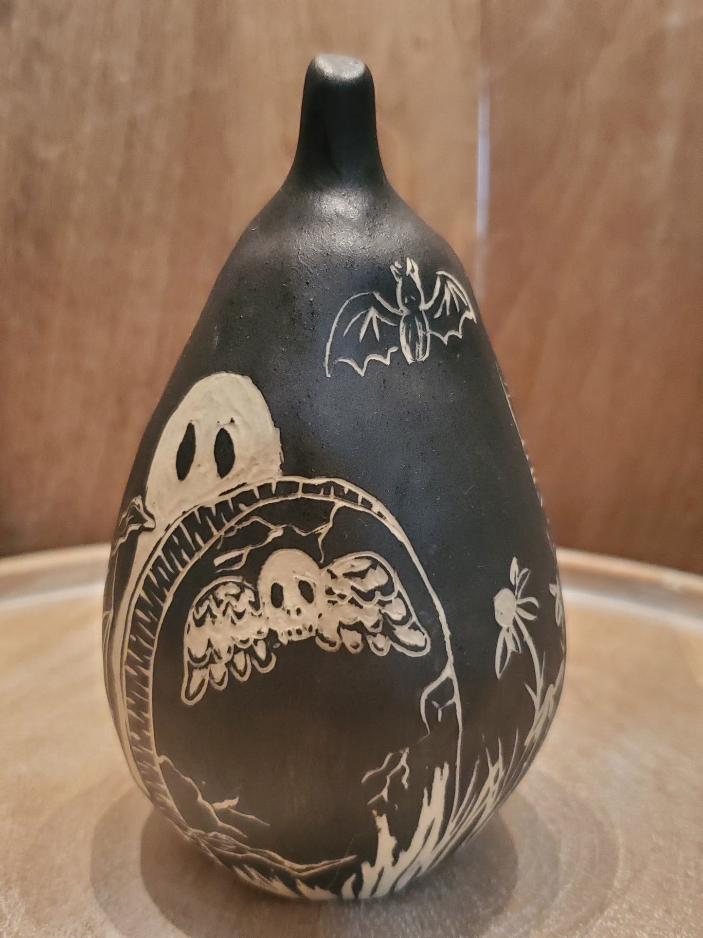 Halloween Sgraffito Pear