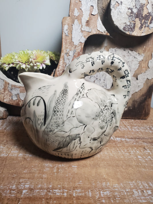 Small floral teapot