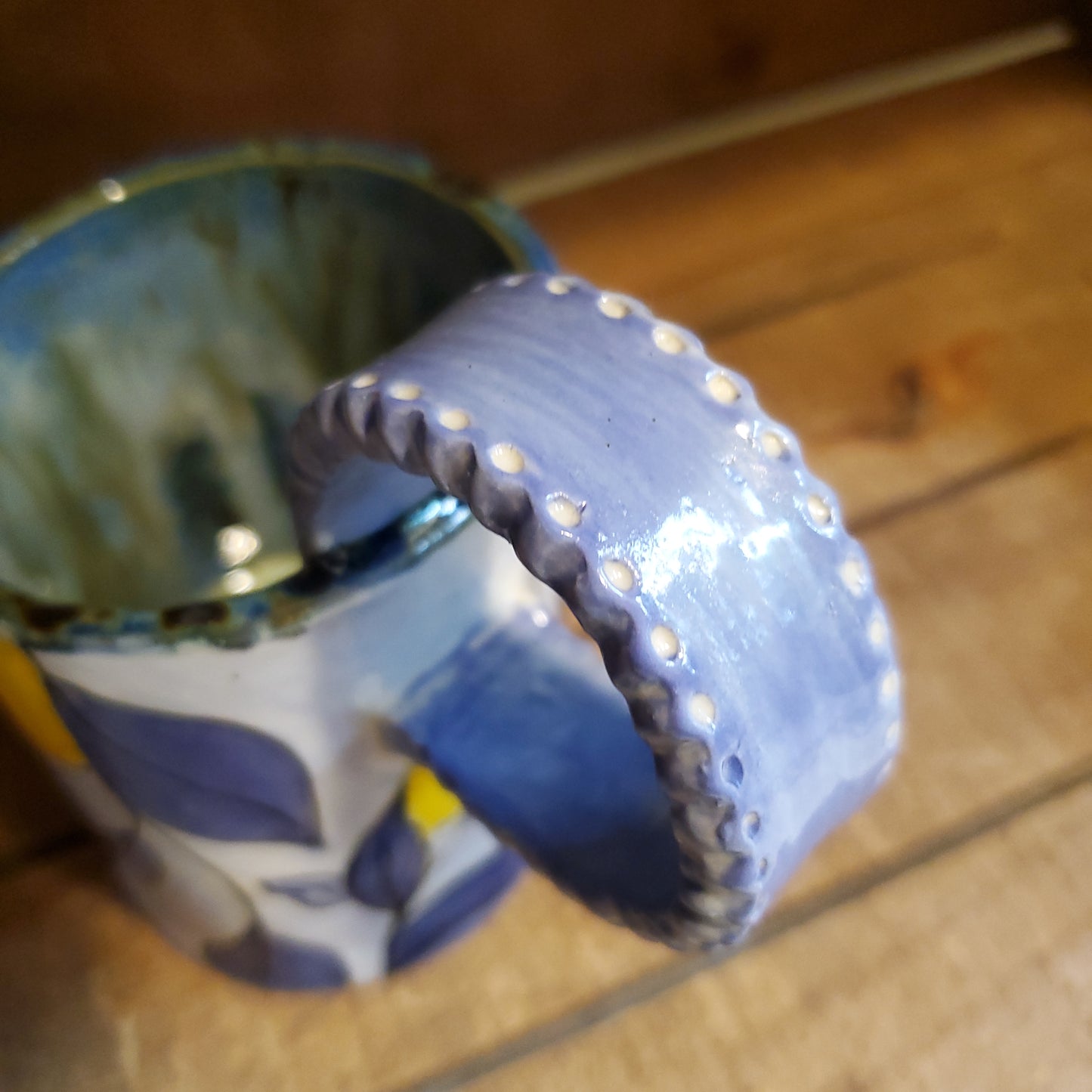 Lemon vase / cup with handle