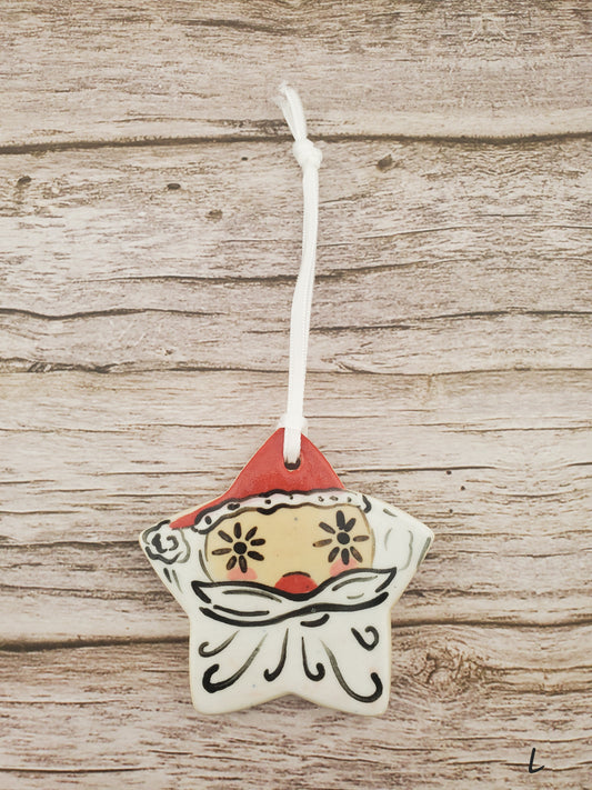 Holt Howard Inspired Starry Eyed Santa Ornament