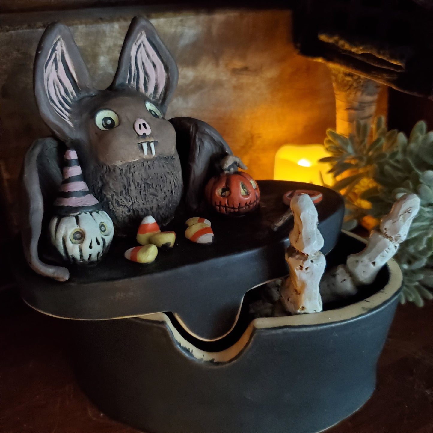 Batty and Friends lidded container