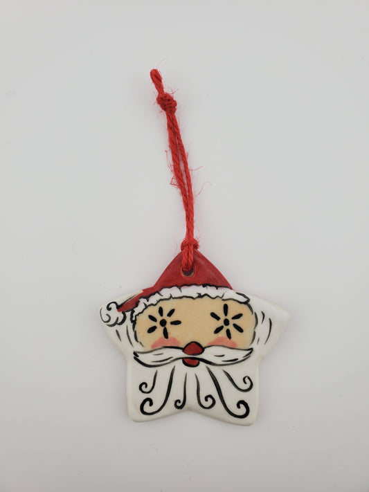 Holt Howard Inspired Starry Eyed Santa Ornament