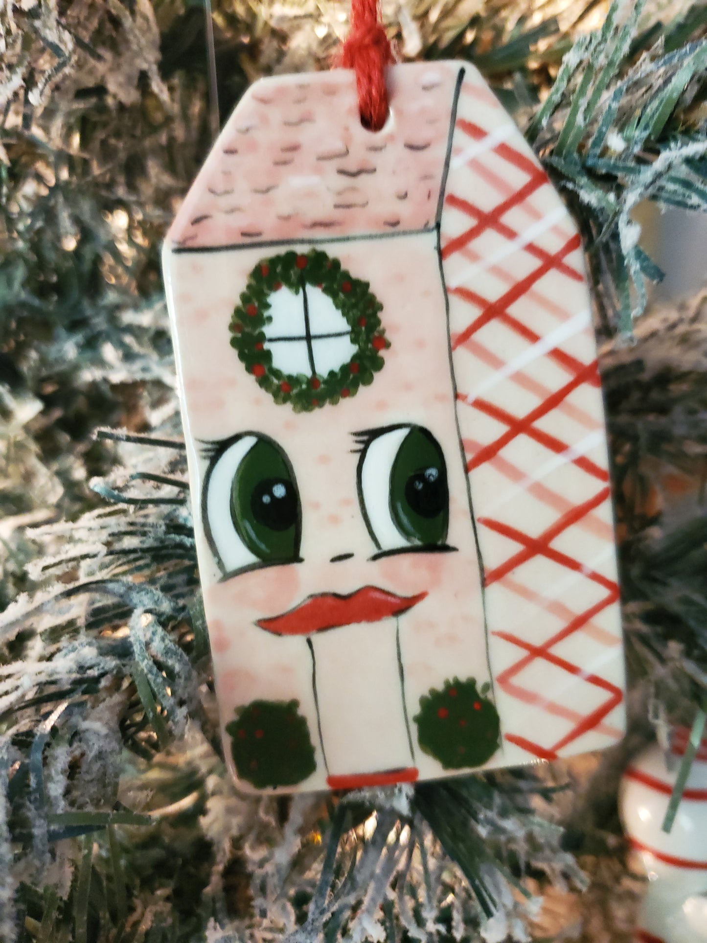 Pink Anthro house Ornament