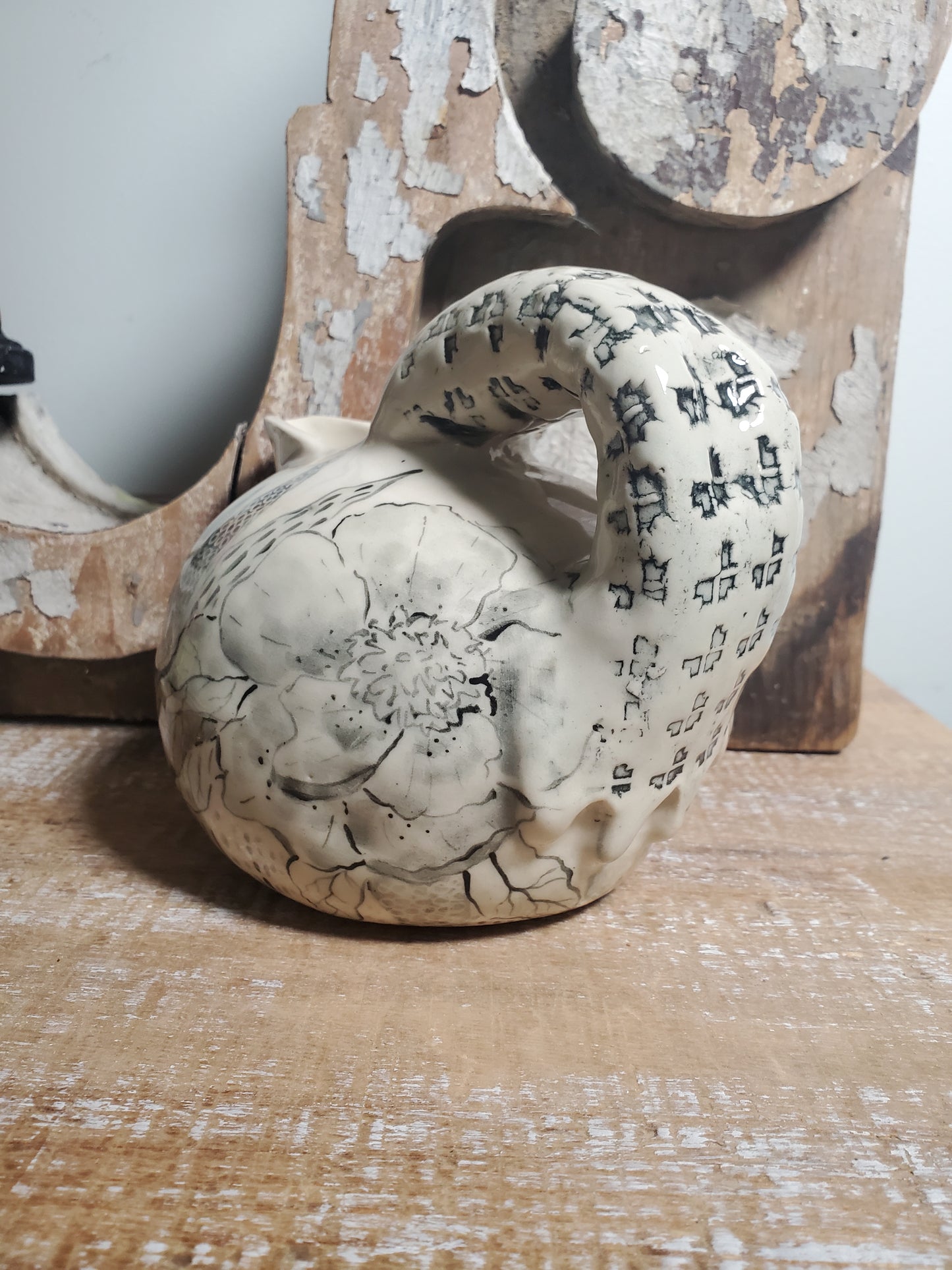 Small floral teapot