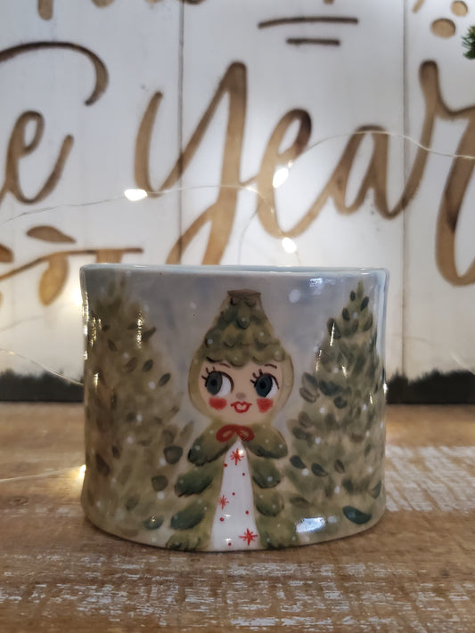 HH Inspired Tree Girl Mini Vase