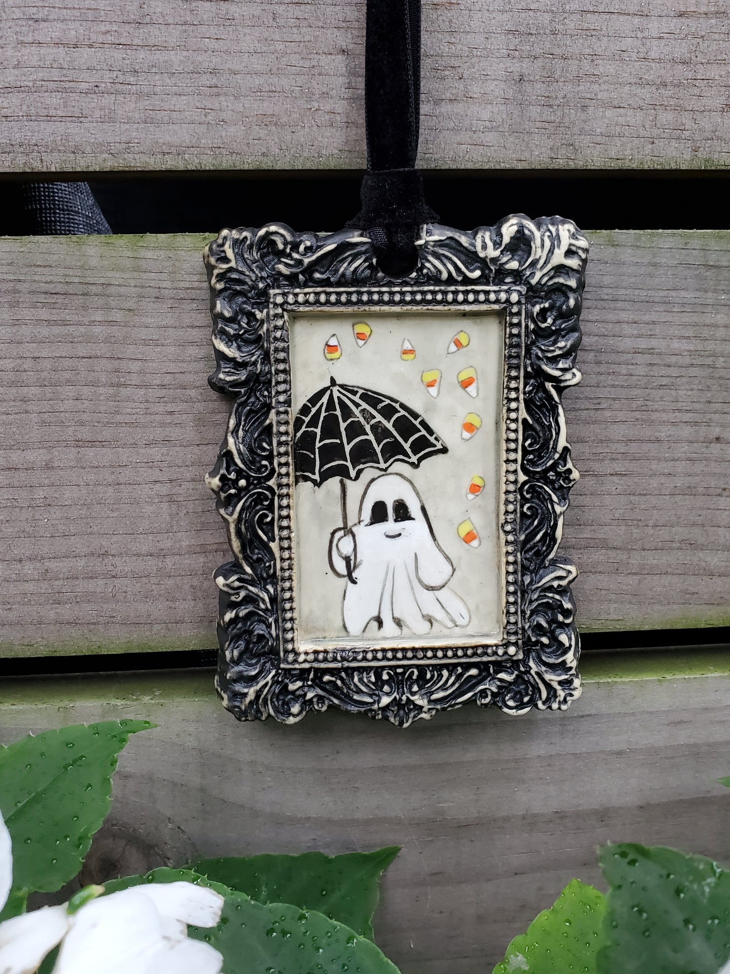 Framed Ghost Ornament