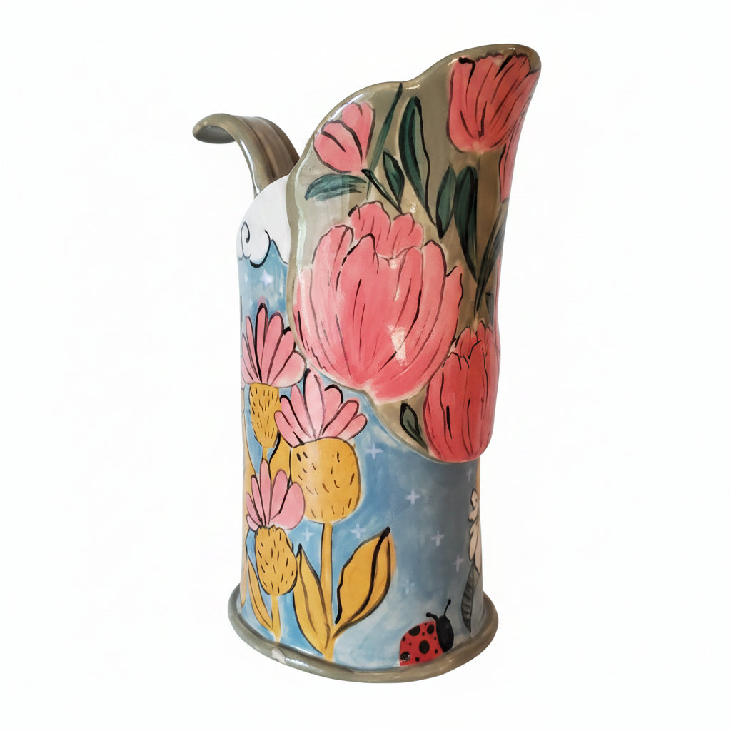 Floral pitcher