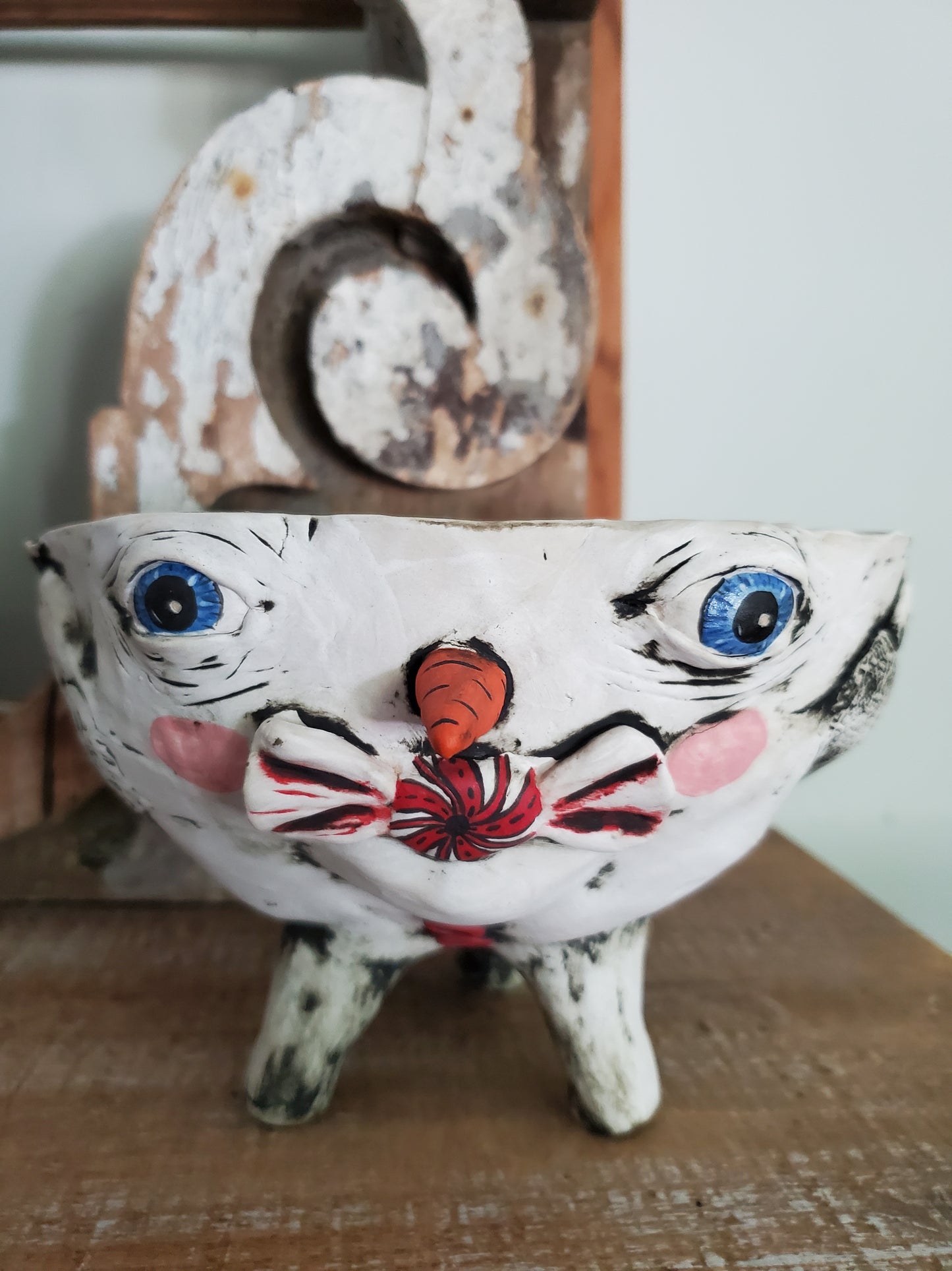 Snowman candy bowl
