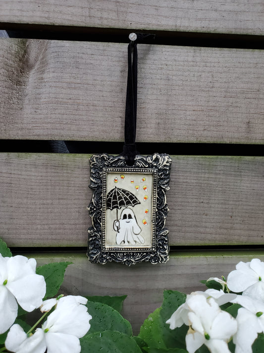 Framed Ghost Ornament