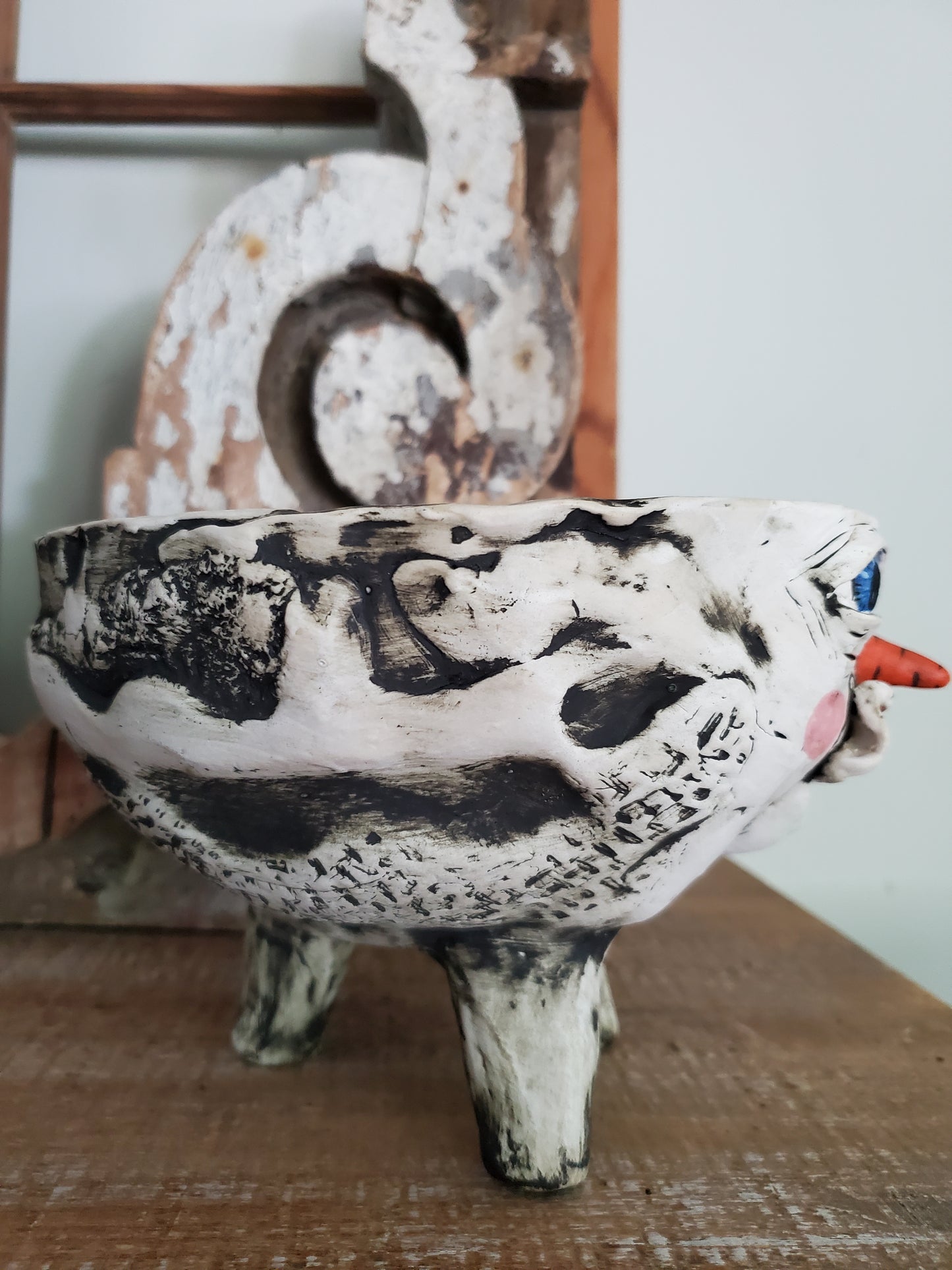 Snowman candy bowl
