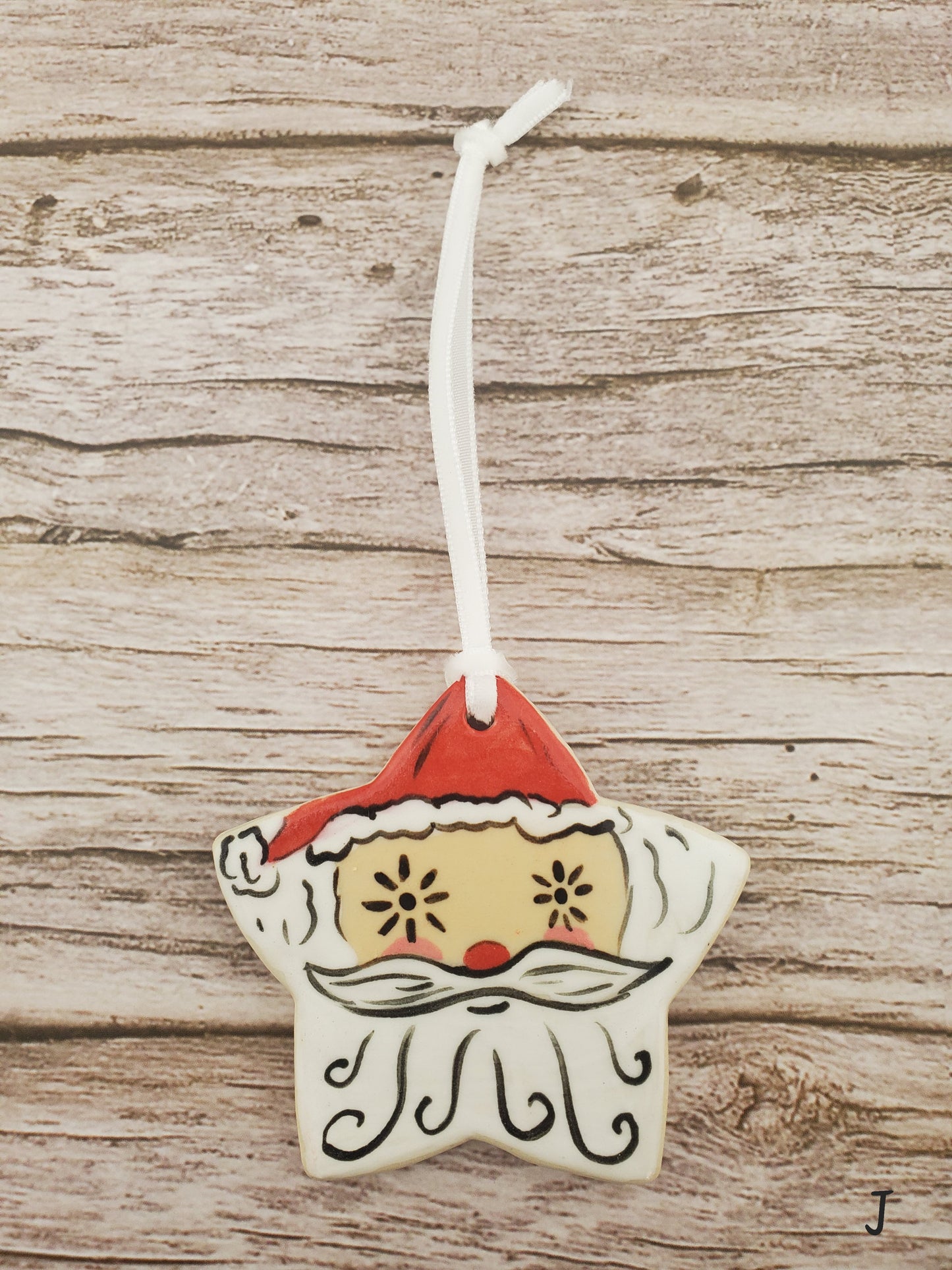Holt Howard Inspired Starry Eyed Santa Ornament