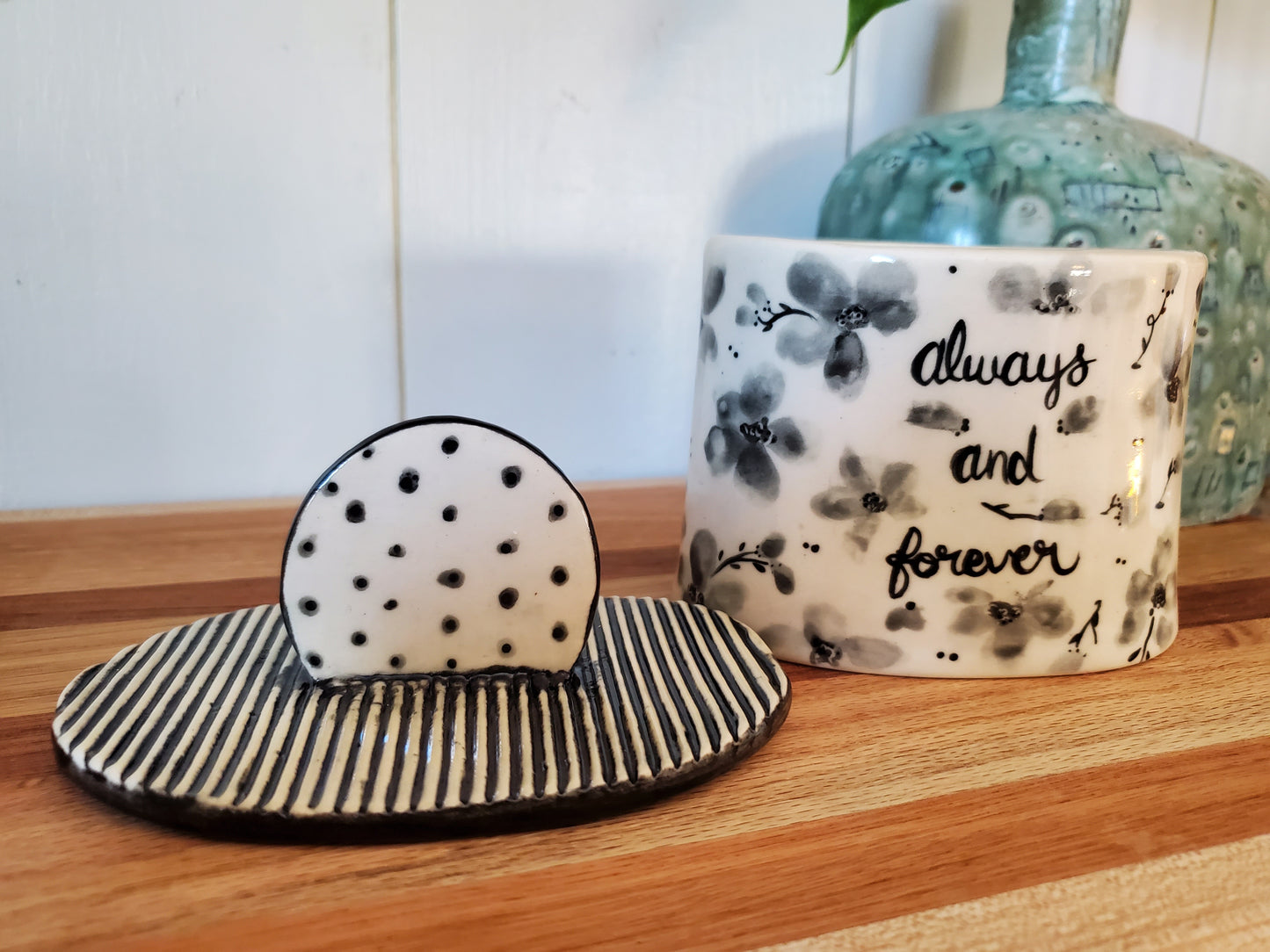 Always and Forever Lidded jar / vase