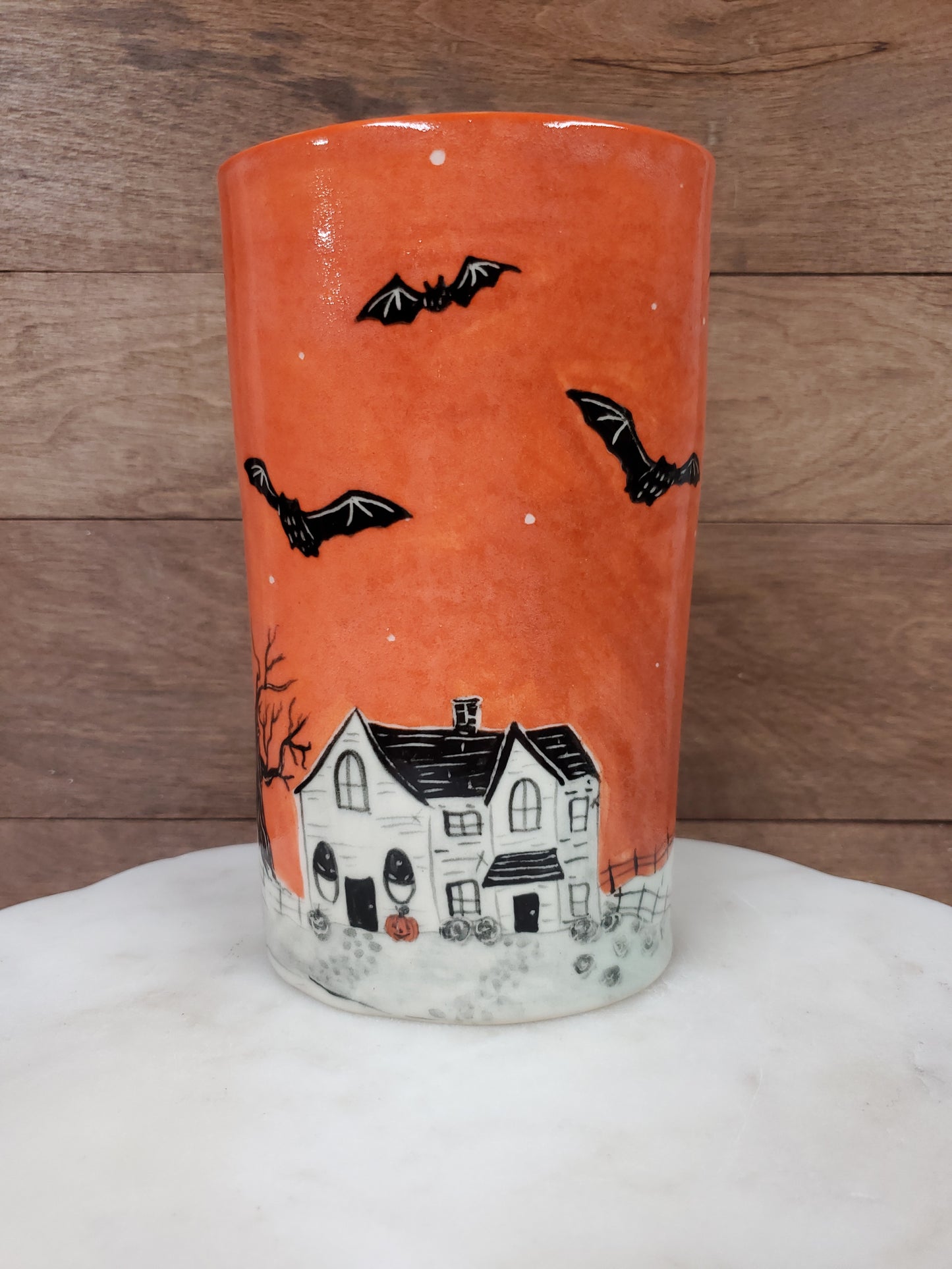 Ghostly graveyard Vase