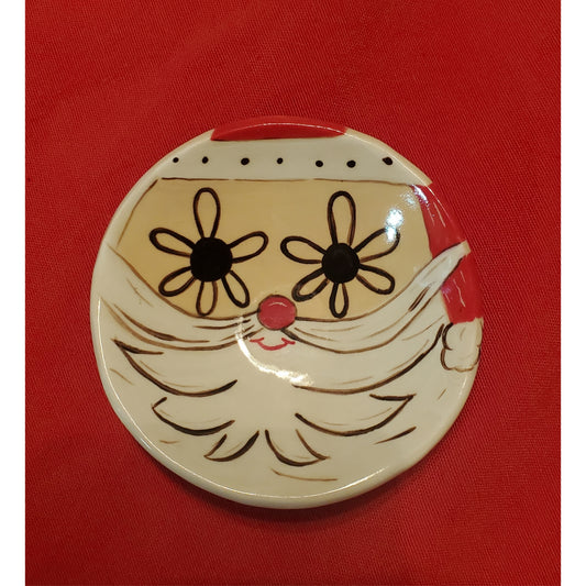 Holt Howard inspired starry eyed santa trinket plate