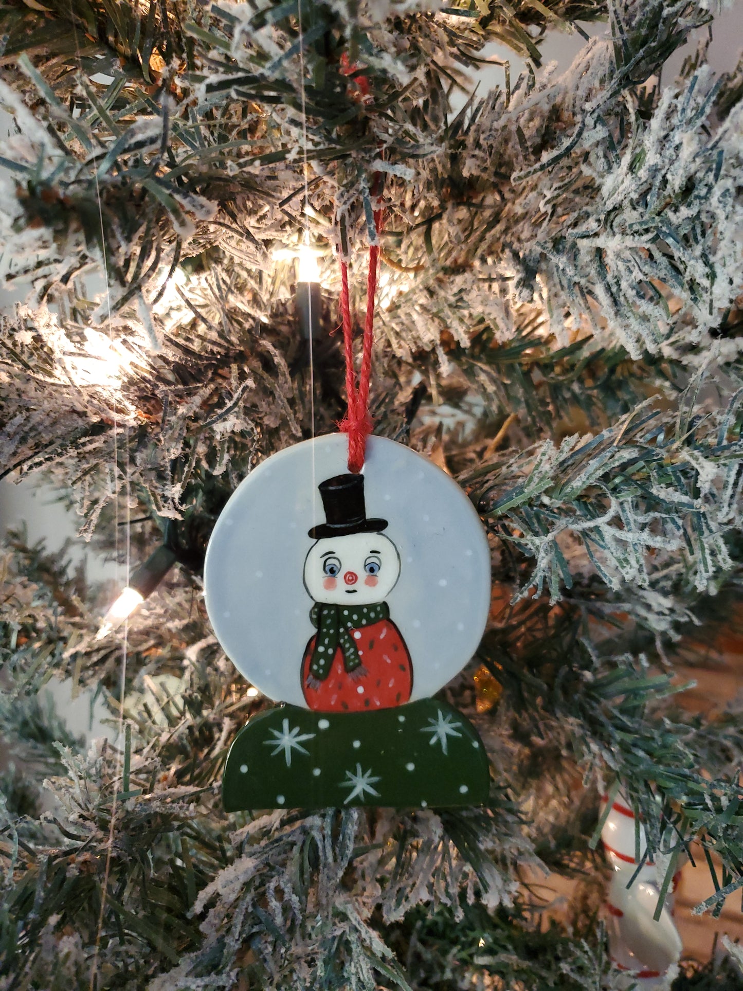 Snowman Snowglobe Ornament
