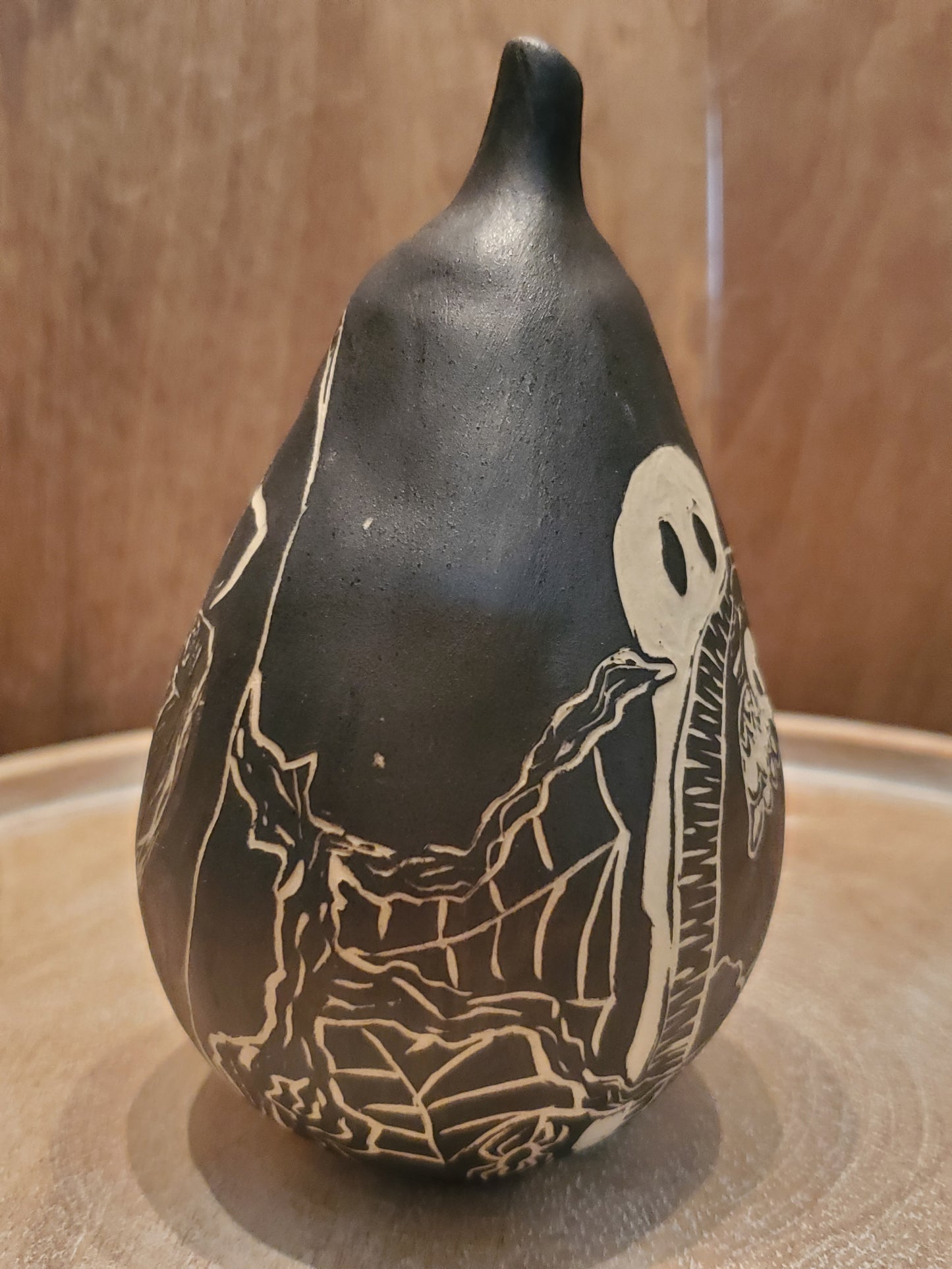 Halloween Sgraffito Pear