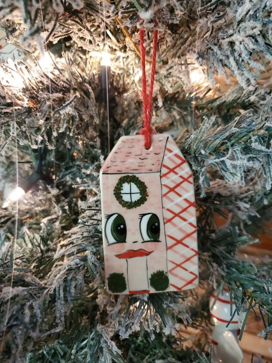 Pink Anthro house Ornament