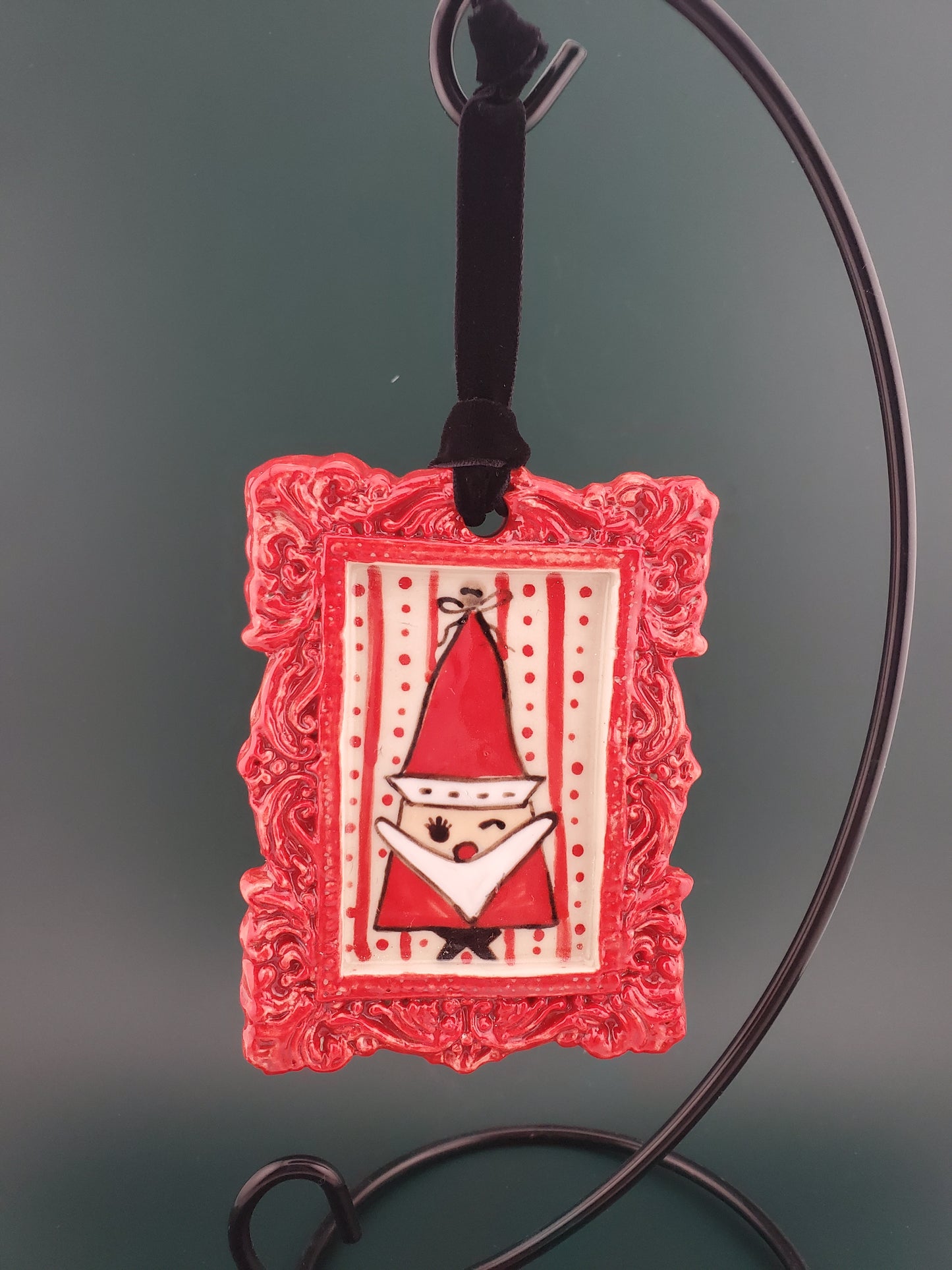 Framed Holt Howard Inspired Christmas Ornament