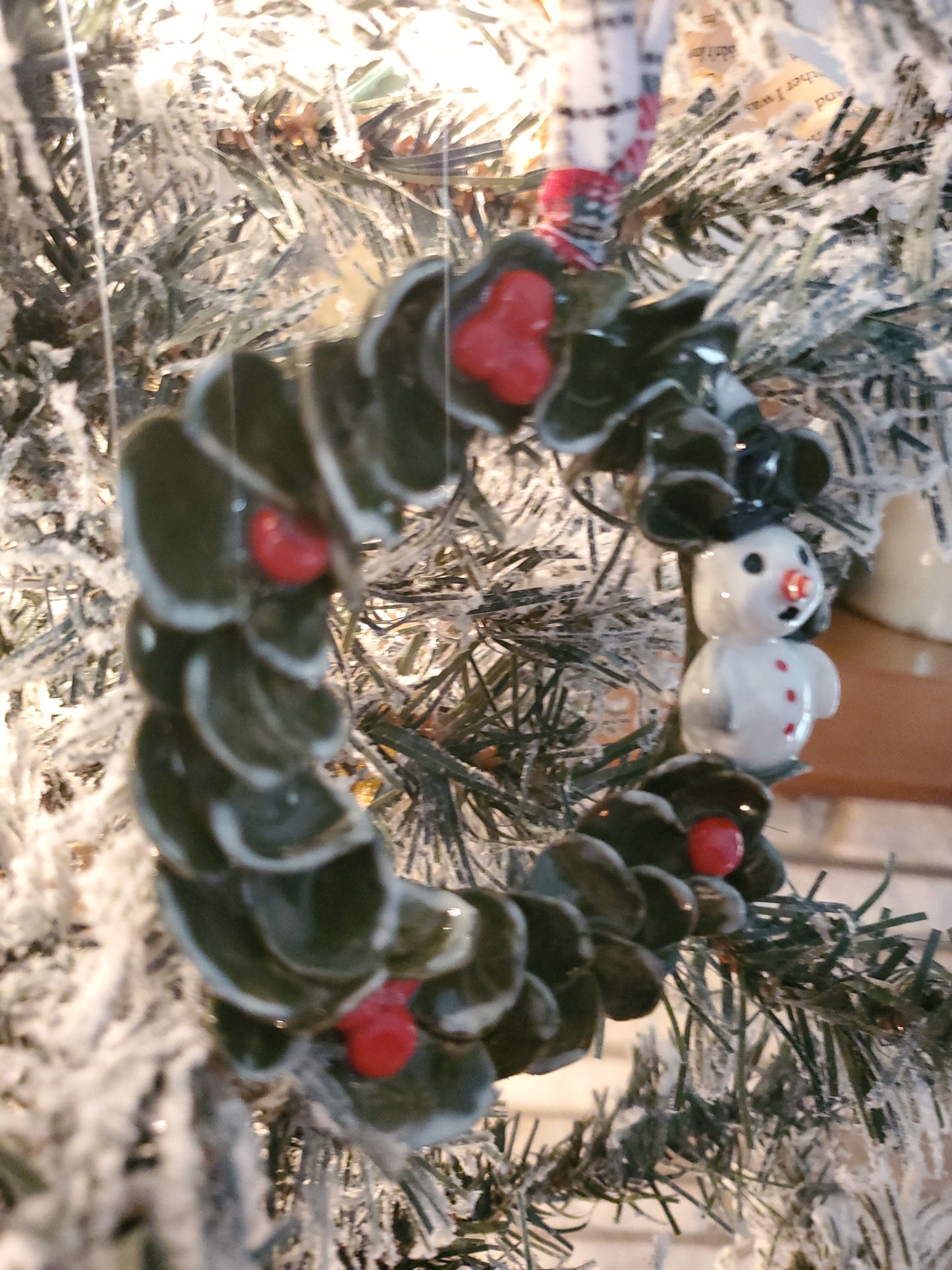 Snowman wreath ornament