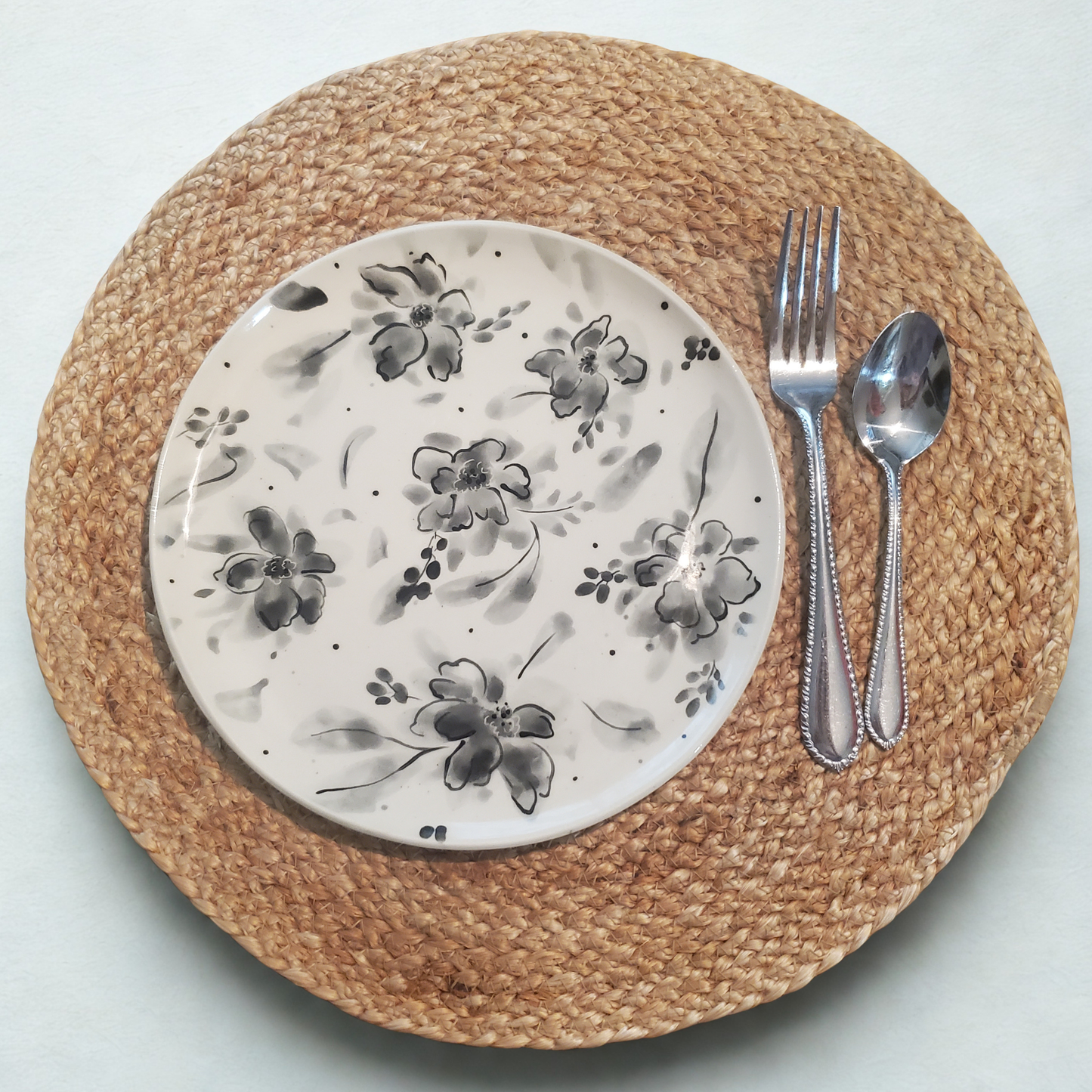 9 Inch Floral Plates