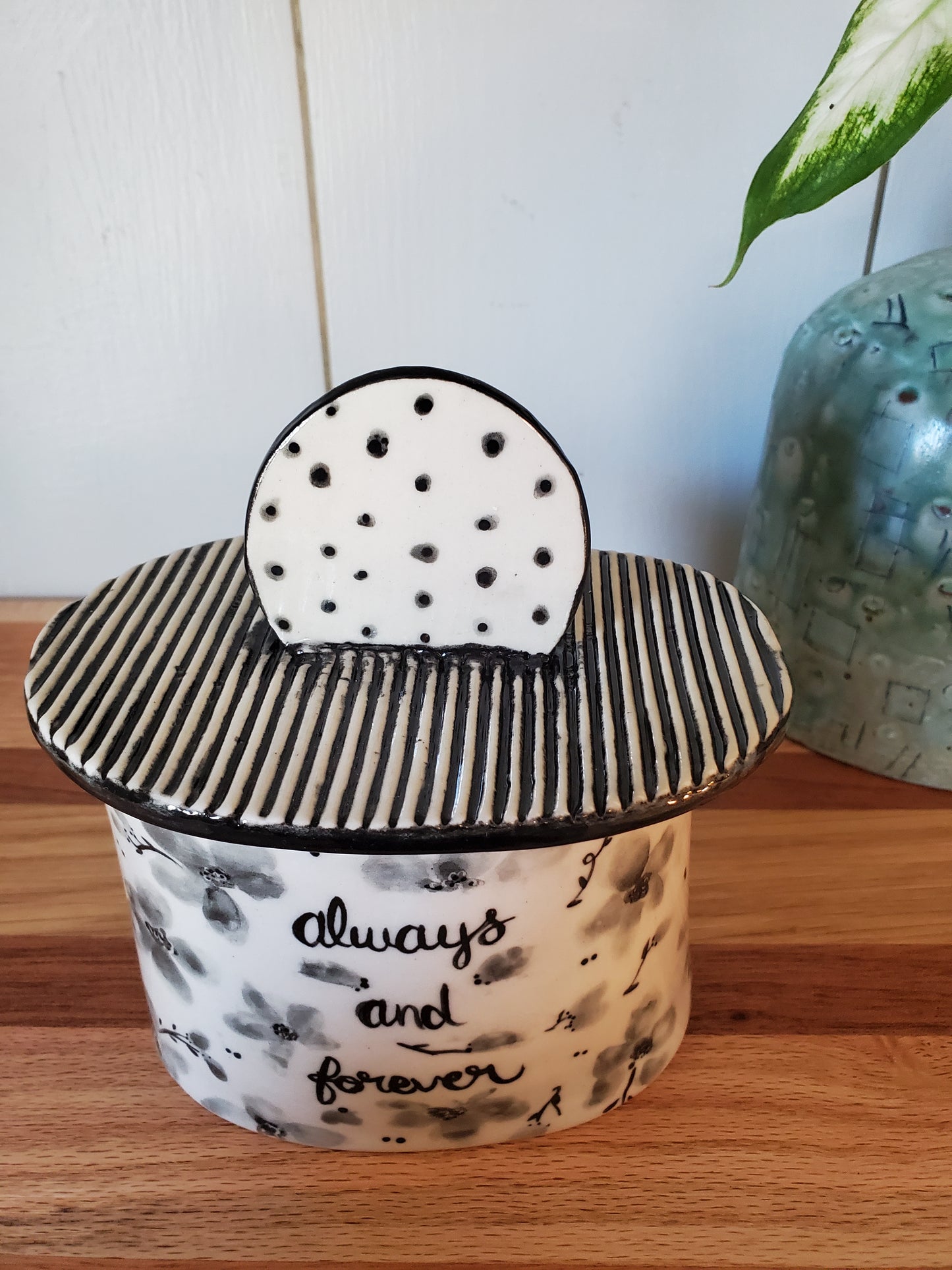 Always and Forever Lidded jar / vase