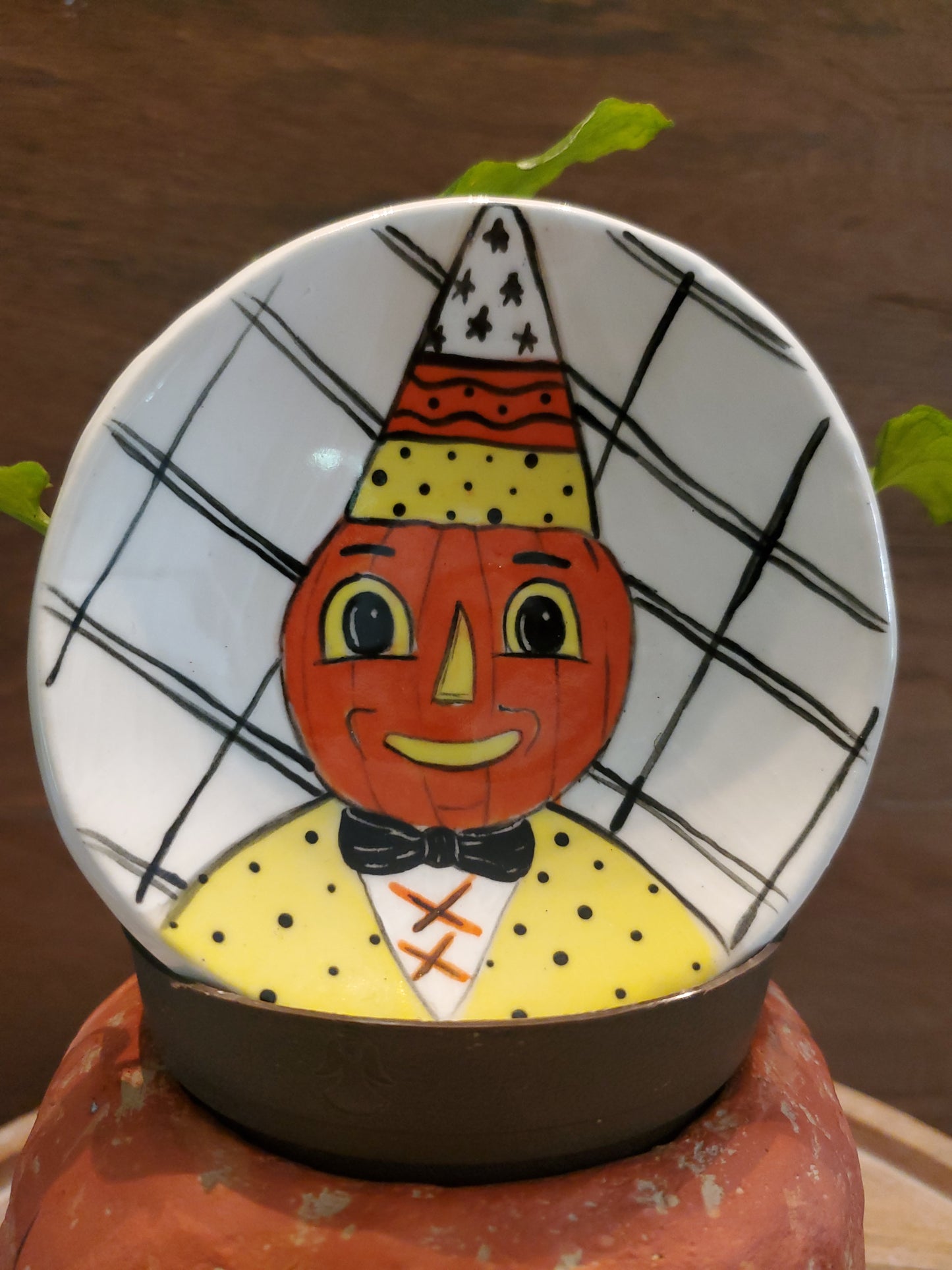 Johanna Parker Partners in Craft  Jack-o-lantern trinket plate