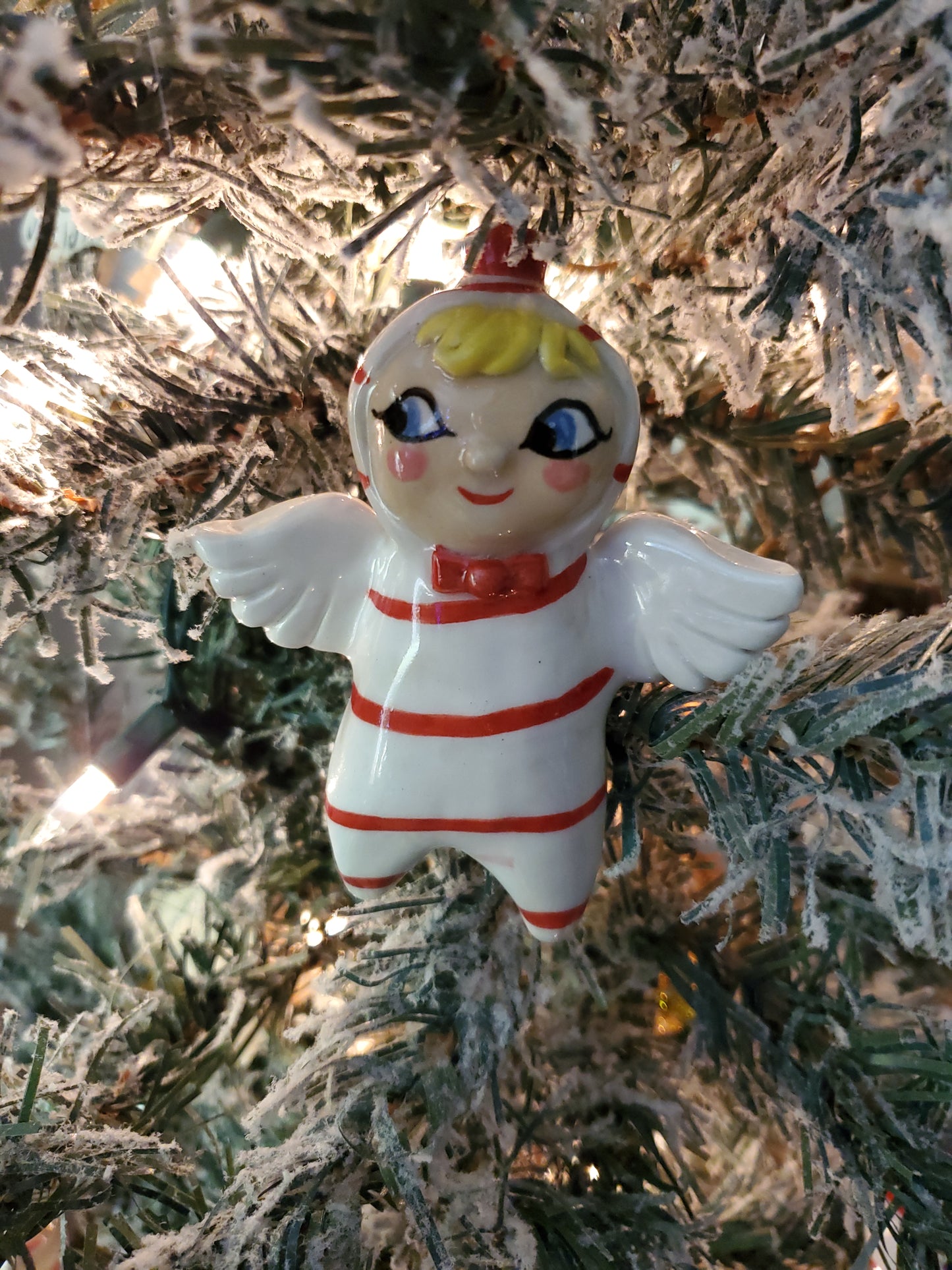 HH inspired Peppermint Angel ornament