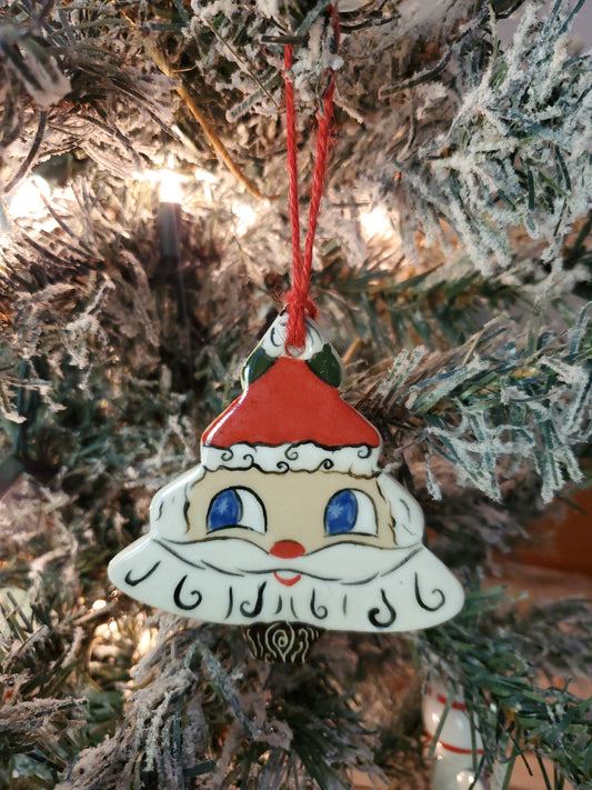 Holt Howard Inspired Starry Eyed Santa Ornament